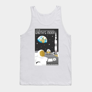 Explore Earth's Moon Travel Poster Tank Top